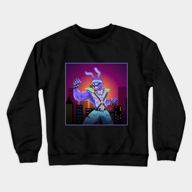 Glamrock Bonnie Security Breach Fury's Rage Crewneck Sweatshirt by halegrafx